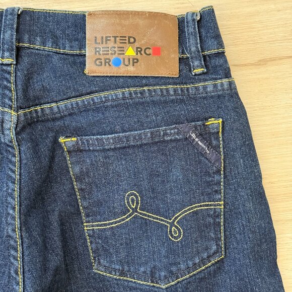 LRG Lifted Research Group Jeans Mens Dark Blue Denim Size 34 - Picture 7 of 13